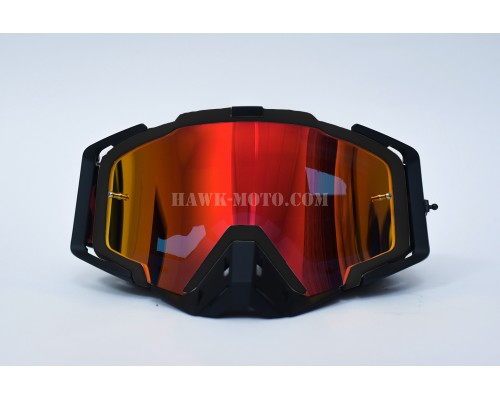 Мото очки МХ101 зеркальные (оранжевые)